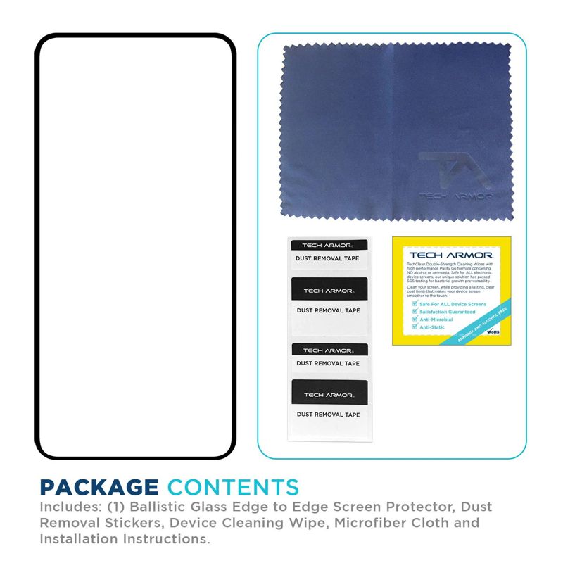 Tech Armor Ballistic Glass 3D Curved Screen Protector Designed for Google Pixel 5 ( 2020 ) 1 Pack Tempered Glass