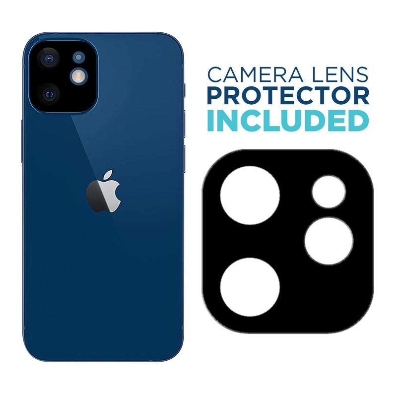 Tech Armor HD Clear Camera Lens Protector and Ballistic Glass Screen Protector Designed For iPhone 12 6.1 Inch 1 Pack Tempered Glass 2020