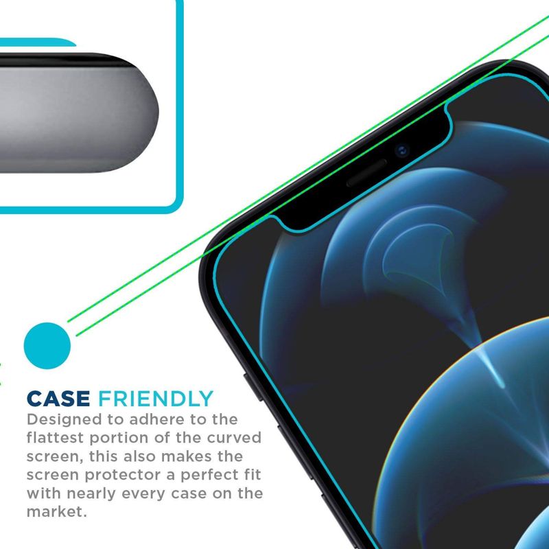 Tech Armor Matte Anti-Glare / Anti-Fingerprint Film Screen Protector Designed for Apple iPhone 12 Pro Max 6.7 Inch 3 Pack 2020