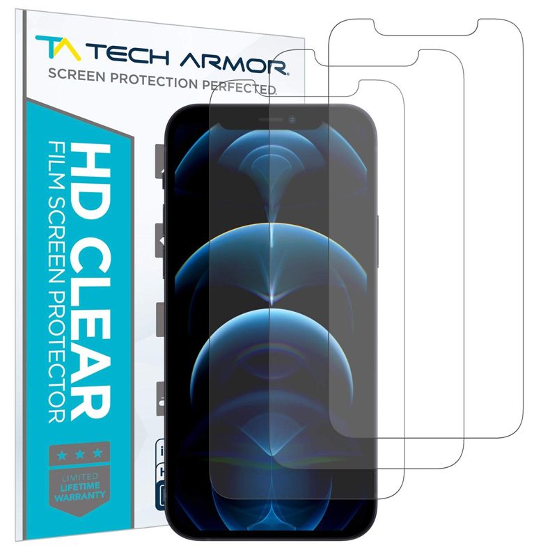 Tech Armor Matte Anti-Glare / Anti-Fingerprint Film Screen Protector Designed for Apple iPhone 12 Pro Max 6.7 Inch 3 Pack 2020