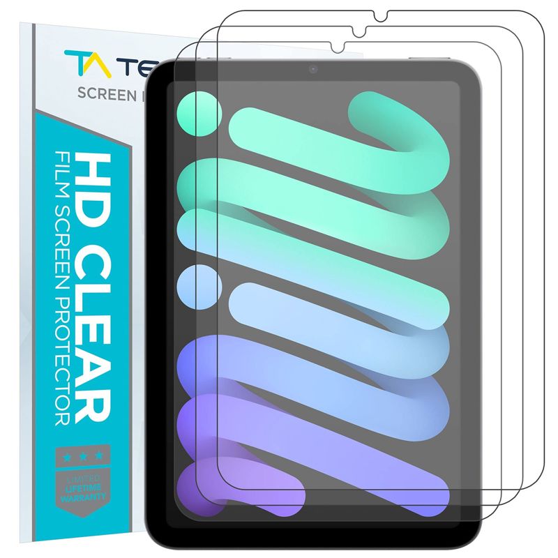 Tech Armor Matte / Anti-Glare Film Screen Protector for Apple NEW iPad Mini 7 (7th Gen, 2024) and iPad Mini 6 (6th Gen, 2021) 8.3 Inch 3 Pack