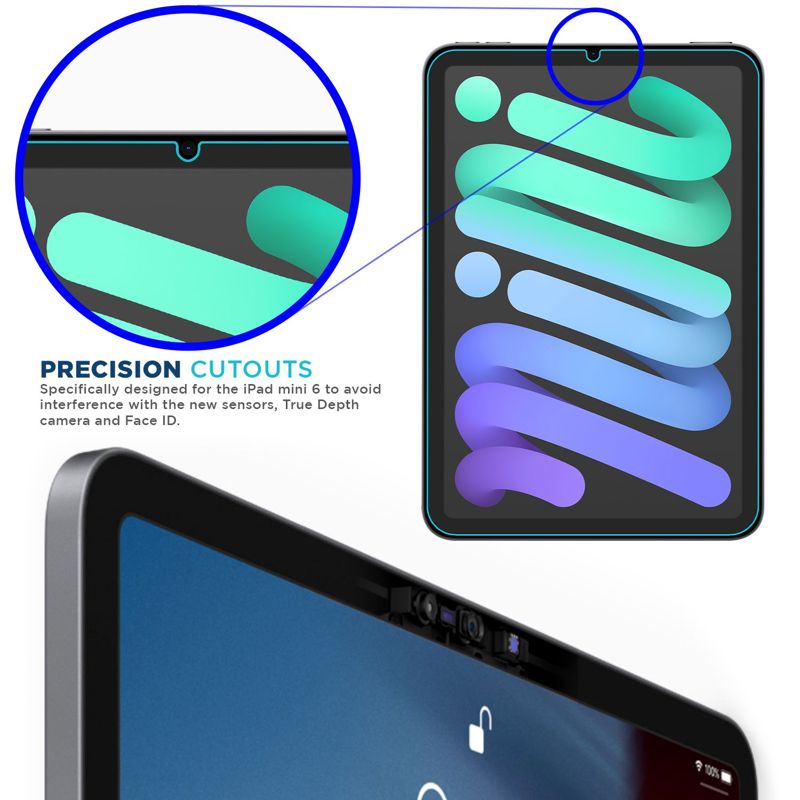 Tech Armor Matte / Anti-Glare Film Screen Protector for Apple NEW iPad Mini 7 (7th Gen, 2024) and iPad Mini 6 (6th Gen, 2021) 8.3 Inch 3 Pack