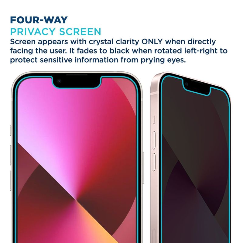 Tech Armor 4Way 360 Degree Privacy Film Screen Protector Designed for Apple NEW iPhone 13 mini 5.4 Inch 1 Pack 2021