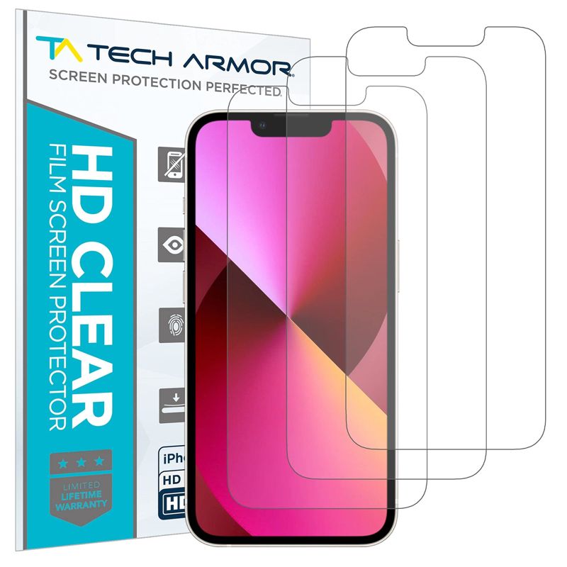 Tech Armor Matte Anti-Glare/Anti-Fingerprint Film Screen Protector for Apple NEW iPhone 13 mini (5.4") - Case-Friendly, Haptic Touch Accurate Designed for New iPhone 13 mini (5.4") 2021 [ 3-Pack ]