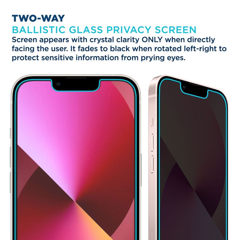 Tech Armor Privacy Ballistic Glass Screen Protector Designed for Apple NEW iPhone 13 mini 5.4 Inch 1 Pack Tempered Glass 2021