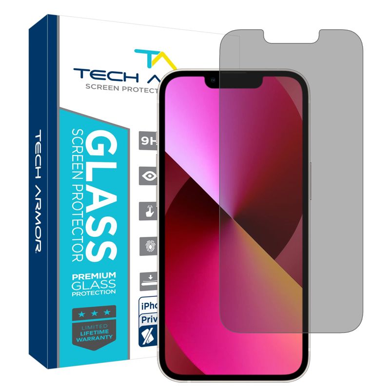 Tech Armor Privacy Ballistic Glass Screen Protector Designed for Apple NEW iPhone 13 mini 5.4 Inch 1 Pack Tempered Glass 2021