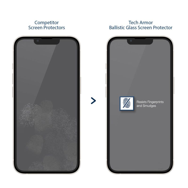 Tech Armor Ballistic Glass Screen Protector Designed for Apple NEW iPhone 13 mini 5.4 Inch 3 Pack Tempered Glass 2021