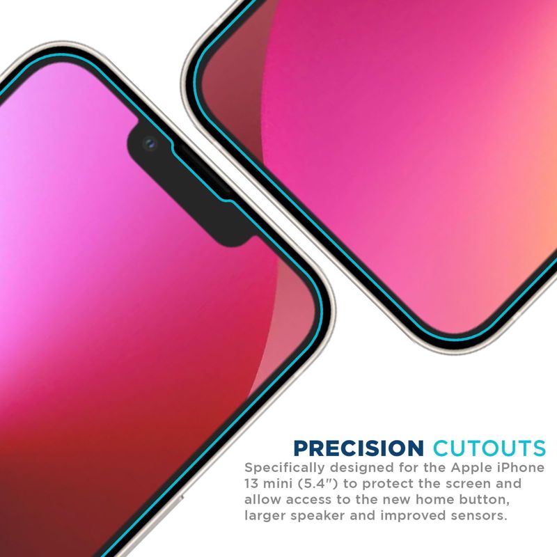 Tech Armor Ballistic Glass Screen Protector Designed for Apple NEW iPhone 13 mini 5.4 Inch 3 Pack Tempered Glass 2021