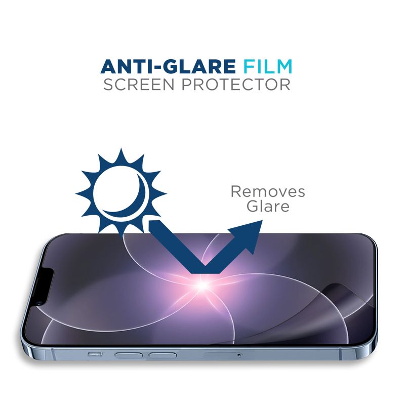 Tech Armor Matte Anti-Glare/Anti-Fingerprint Film Screen Protector Compatible for Apple NEW iPhone 17e, iPhone 16e, 14, 13 and iPhone 13 Pro 6.1 Inch 3 Pack