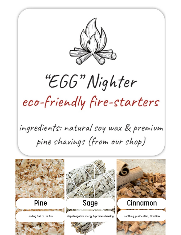 "Egg" Nighter Eco-Friendly Firestarter