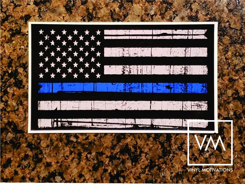 Thin Blue Line Car/Window Decal (1)