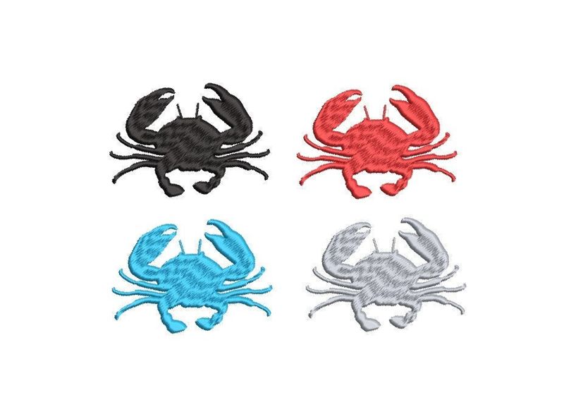 Crab Machine Embroidery Design, NOT A PATCH, Crab, Sea Life, Nautical, Beach, Wildlife, Nature, Sea Creature, 5 Sizes
