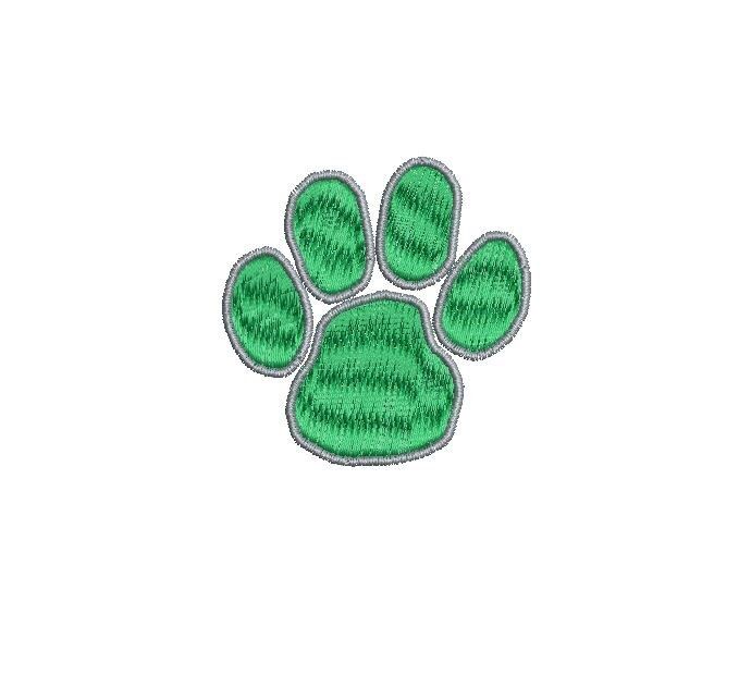 Paw Print Embroidery design, Paw Outlined Embroidery Design, Machine Embroidery, 4 Sizes, Paw Design, Cat Love, Dog Love, Cougar, Wildcat
